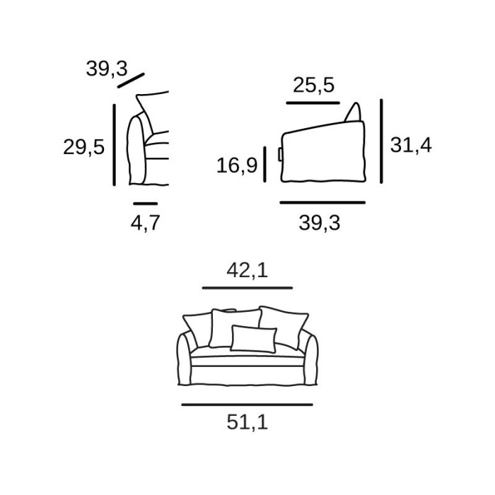 Cannes XL armchair