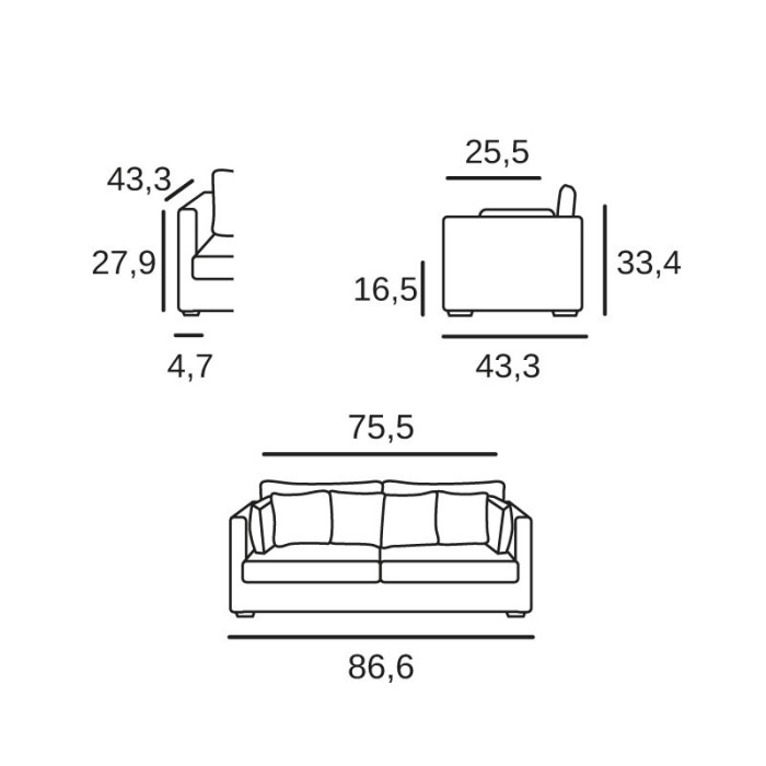 Nomad 5 seats sofa